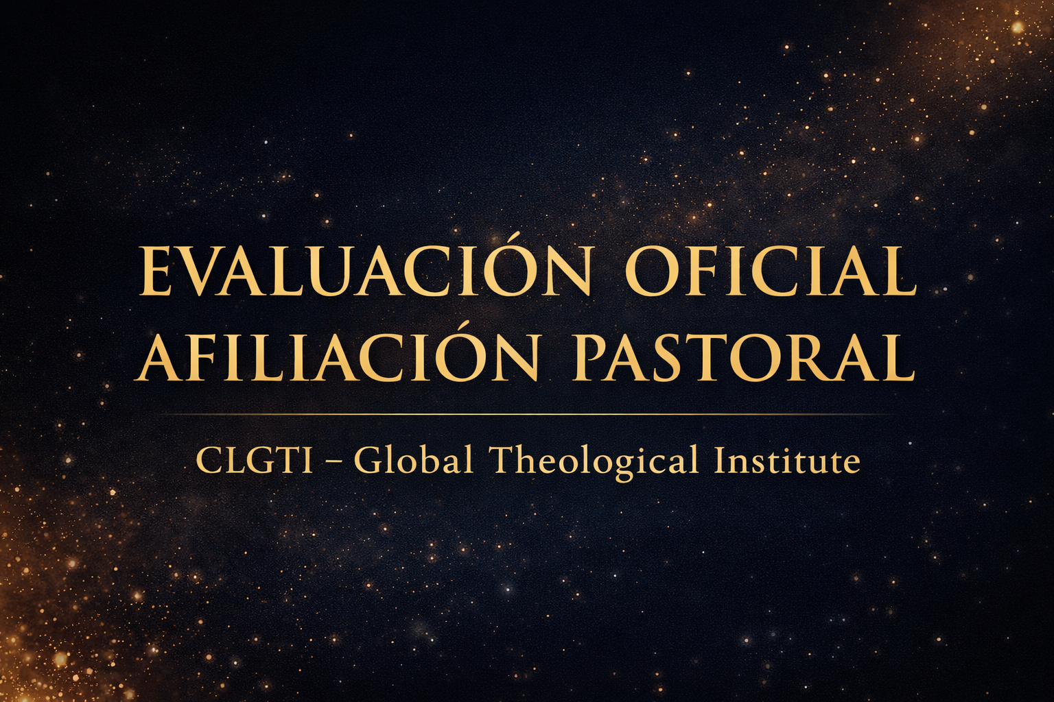 Evaluación Oficial Afiliación Pastoral CLGTI